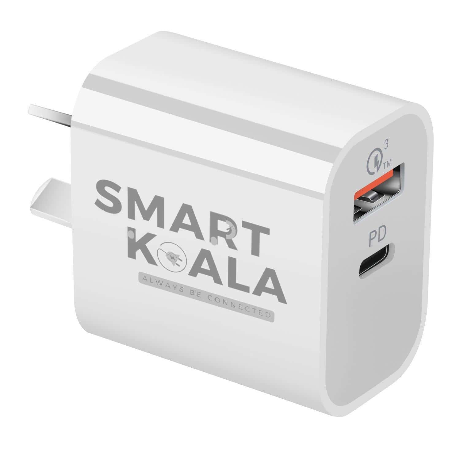 20W SMART KOALA PD + USB SAA Certified Fast Charging Wall AU Plug Charger Power Adapter TCS-20WACB 20W SMART KOALA PD + USB SAA Certified Fast Charging Wall AU Plug Charger Power Adapter TCS-20WACB